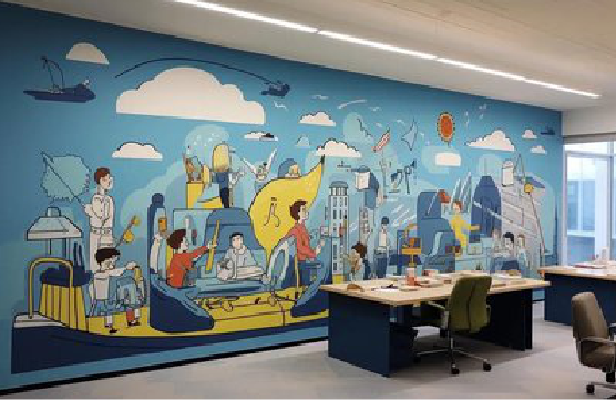 荆门办公室墙绘的特点。