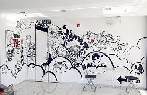 荆门手绘墙并非传统涂鸦。